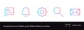Gradient-Enhanced Utilities vector Editable Stroke Icons Sets Royalty Free Stock Photo