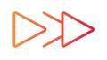 Gradient Fast Forward Arrows, Dynamic Media Navigation, vector design Generative AI Royalty Free Stock Photo