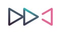 Gradient Fast Forward Button: Modern Media Navigation UI Element, vector design Generative AI Royalty Free Stock Photo