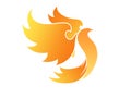 Gradient fire phoenix logo