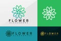 Gradient Flower logo vector, Brand Identity logo design, modern logo, Logo Designs Vector Illustration Template