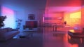 gradient futuristic scan of apartment layout with a smooth gradient Royalty Free Stock Photo