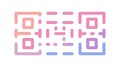Gradient Futuristic Scan Data Pattern, vector design Generative AI Royalty Free Stock Photo