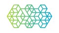 Gradient Geometric Cubes Pattern Vector, vector design Generative AI Royalty Free Stock Photo