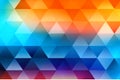 Gradient geometric triangular colorful background created with generative AI technology Royalty Free Stock Photo