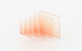 Gradient glass with white background, 3d rendering Royalty Free Stock Photo