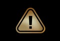 Gradient gold stop warning sign flat icon symbol vector format Royalty Free Stock Photo