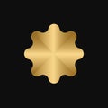 Gradient gold texture on dark background. Vector golden elegant, shiny and metalic gradient for chrome border, frame, ribbon,