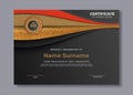 Gradient golden luxury certificate template Royalty Free Stock Photo