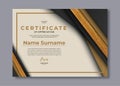 Gradient golden luxury certificate template Royalty Free Stock Photo