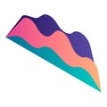 Gradient graph chart icon, isometric style Royalty Free Stock Photo