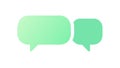 Gradient Green Chat Bubble Icon for Messaging Apps, vector design Generative AI Royalty Free Stock Photo