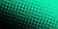 Gradient of halftone black dots on a green background. Pop art texture. Comic background. Vector illustration. Royalty Free Stock Photo
