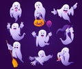 gradient halloween ghosts vector design