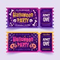 gradient halloween tickets templates vector design