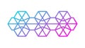 Gradient Hexagon Pattern Vector Design, vector design Generative AI Royalty Free Stock Photo