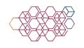 Gradient Hexagonal Geometric Pattern, Repeating Grid, vector design Generative AI Royalty Free Stock Photo
