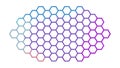Gradient Hexagonal Geometric Shape, vector design Generative AI Royalty Free Stock Photo
