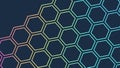 Gradient Hexagonal Grid Pattern, Modern Abstract Vector Background, vector design Generative AI Royalty Free Stock Photo
