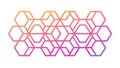 Gradient Hexagonal Grid Pattern, Modern Abstract Vector Design, vector design Generative AI Royalty Free Stock Photo