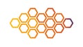 Gradient Hexagonal Honeycomb Pattern, vector design Generative AI Royalty Free Stock Photo
