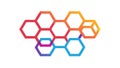 Gradient Hexagonal Structure Pattern, Tech Chemical Design, vector design Generative AI Royalty Free Stock Photo