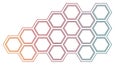 Gradient Honeycomb Hexagon Grid Pattern, Modern Tech, vector design Generative AI Royalty Free Stock Photo