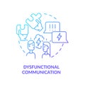 Gradient icon dysfunctional communication concept