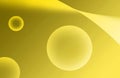 Gradient Illuminating Yellow 3D Various Sized Spheres for Abstract Background
