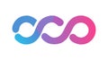 Gradient Infinity Loop Symbol Vector Icon, vector design Generative AI Royalty Free Stock Photo