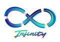 Gradient infinity vector logo Royalty Free Stock Photo