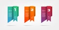 Gradient infographics step by step. Element of chart, graph, diagram with 3 options - parts, processes, timelines