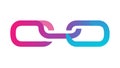 Gradient Interlocking Chain Link Icon, vector design Generative AI Royalty Free Stock Photo