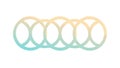 Gradient Interlocking Rings Pattern Vector for Connectivity, vector design Generative AI Royalty Free Stock Photo