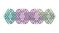 Gradient Interwoven Abstract Lines, Dynamic Colorful Vector Pattern, vector design Generative AI Royalty Free Stock Photo