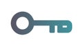 Gradient Key Icon for Access and Security, vector design Generative AI Royalty Free Stock Photo