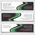 Gradient Light Green Wavy, Wave, Liquid, Fluid Modern Abstract Web Banner for Header, Advertising, Publication.Blank Space Design Royalty Free Stock Photo