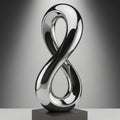 A gradient from light to dark gray, emphasizing the sculpture s smooth, Royalty Free Stock Photo