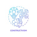 Gradient line icon constructivism concept