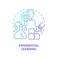 Gradient line icon experiential learning concept