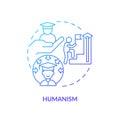 Gradient line icon humanism concept