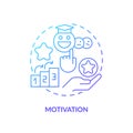 Gradient line icon motivation concept