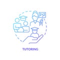 Gradient line icon tutoring concept