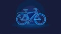 A gradient line vector icon representing a bicycle rental service in a simple design.