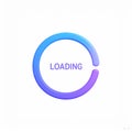 Gradient Loading Circle Animated Process Design Element on transparent background Royalty Free Stock Photo