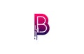 Gradient Logo Initial B Multi Line Bold Speed