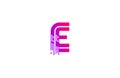 Gradient Logo Initial E Multi Line Bold Speed