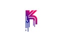Gradient Logo Initial K Multi Line Bold Speed