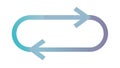 Gradient Loop Arrows Icon for Refresh and Cycle Processes, Continuous Flow, vector design Generative AI Royalty Free Stock Photo