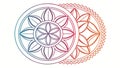 Gradient Mandala Geometric Pattern Design, vector design Generative AI Royalty Free Stock Photo